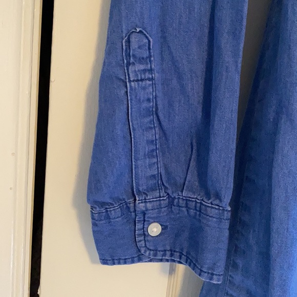 Old Navy sz S chambray/dark denim colored long sleeved dress - Picture 2 of 11